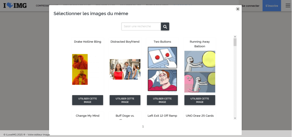 Créer des mèmes avec iLoveIMG